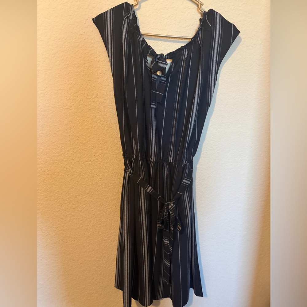 Lauren Conrad Women’s Blue White Striped Dress Size Large